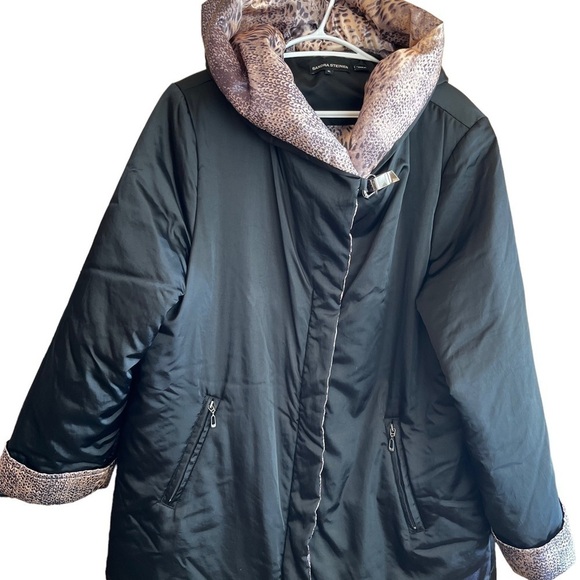 𝅺SANDRA Steiner Plus Size Coat with Hood EUC - Picture 3 of 15
